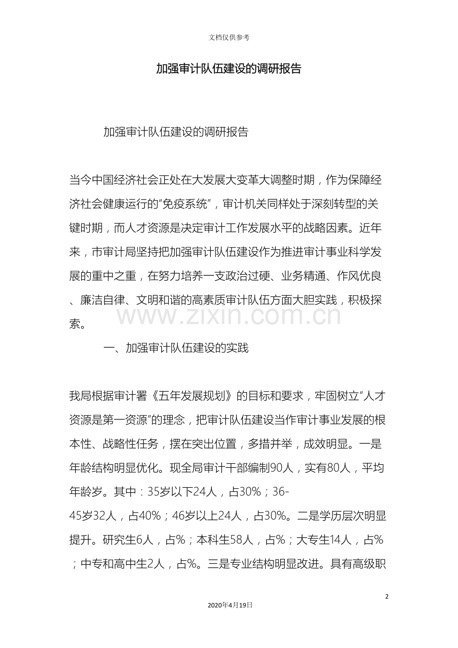 加强审计队伍建设的调研报告模板.doc_第2页