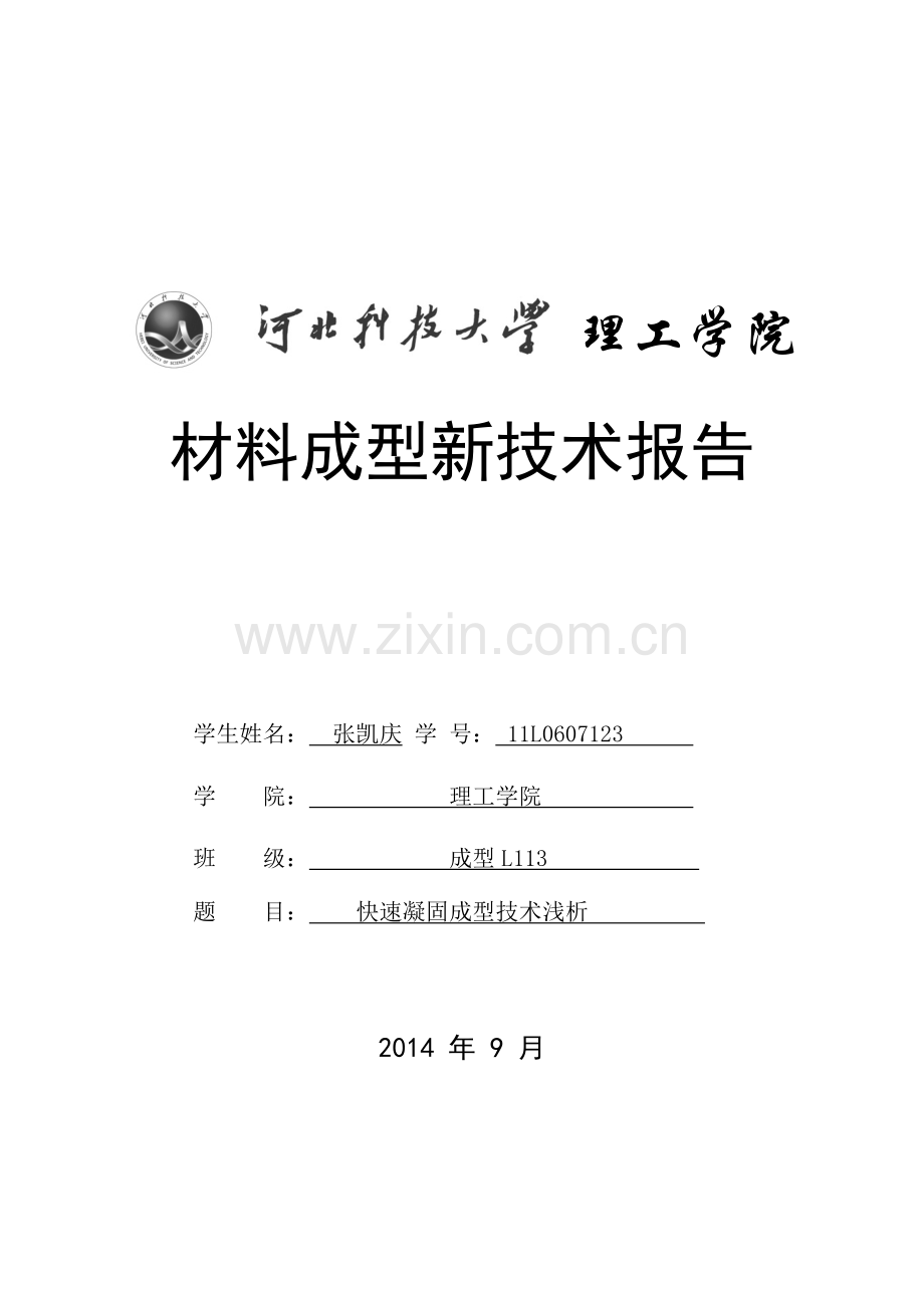 材料成型新技术报告.doc_第1页
