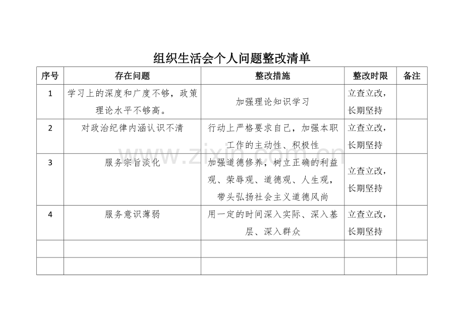 个人问题整改清单-共3页.pdf_第1页