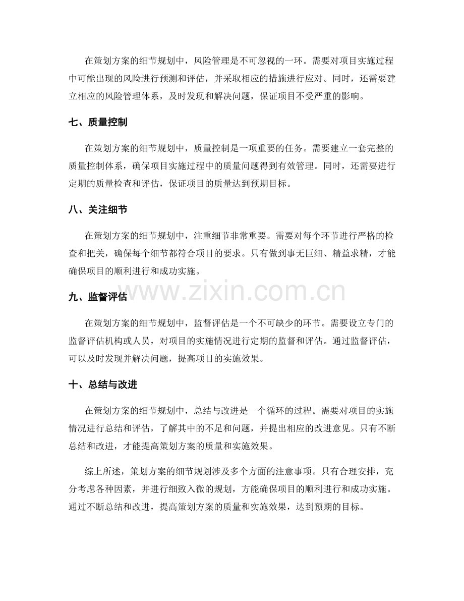 策划方案的细节规划注意事项.docx_第2页