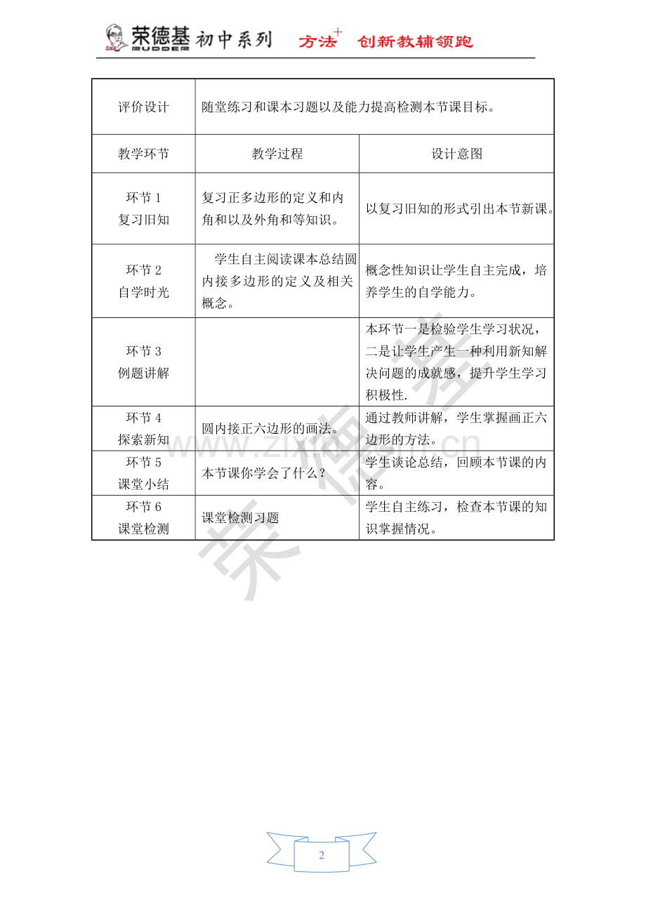【教学设计】-圆内接正多边形.doc_第2页