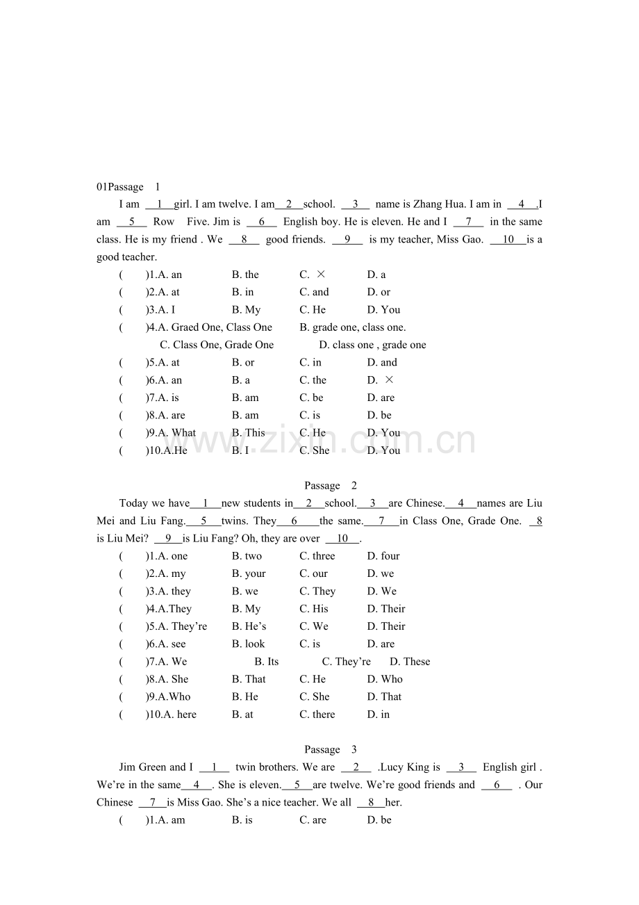 初中英语完形填空篇收集资料.doc_第1页