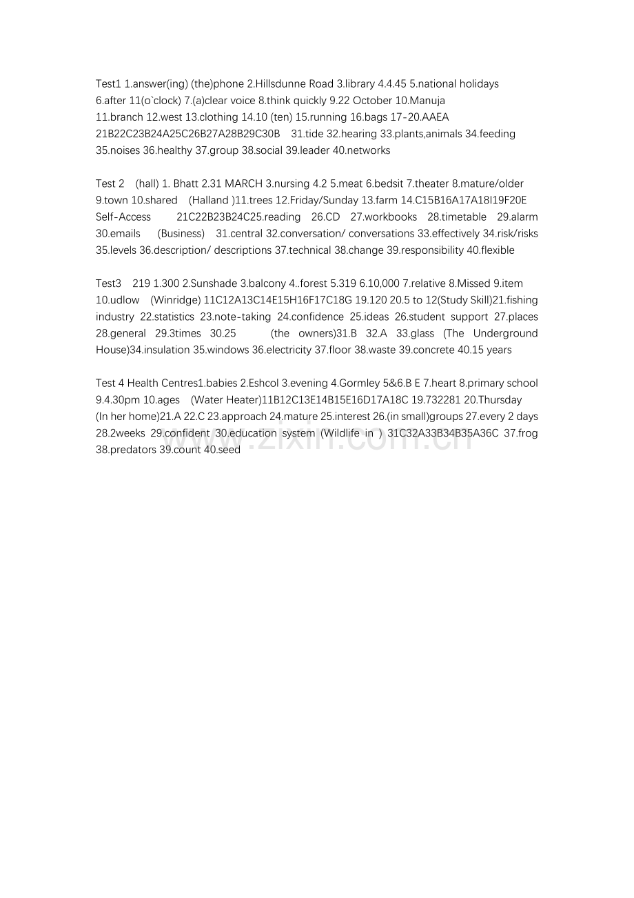 雅思九听力答案.doc_第1页