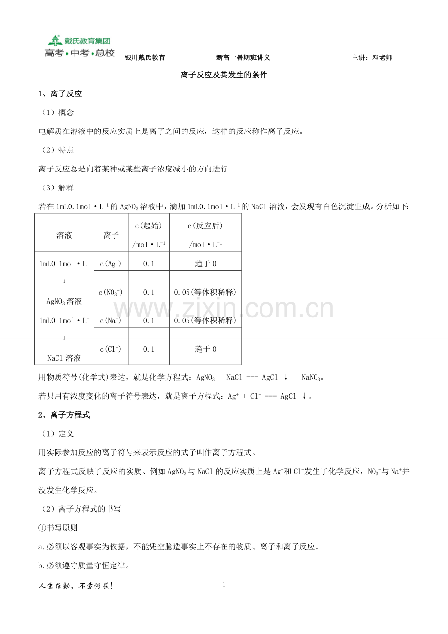 人教版必修一离子反应.doc_第1页