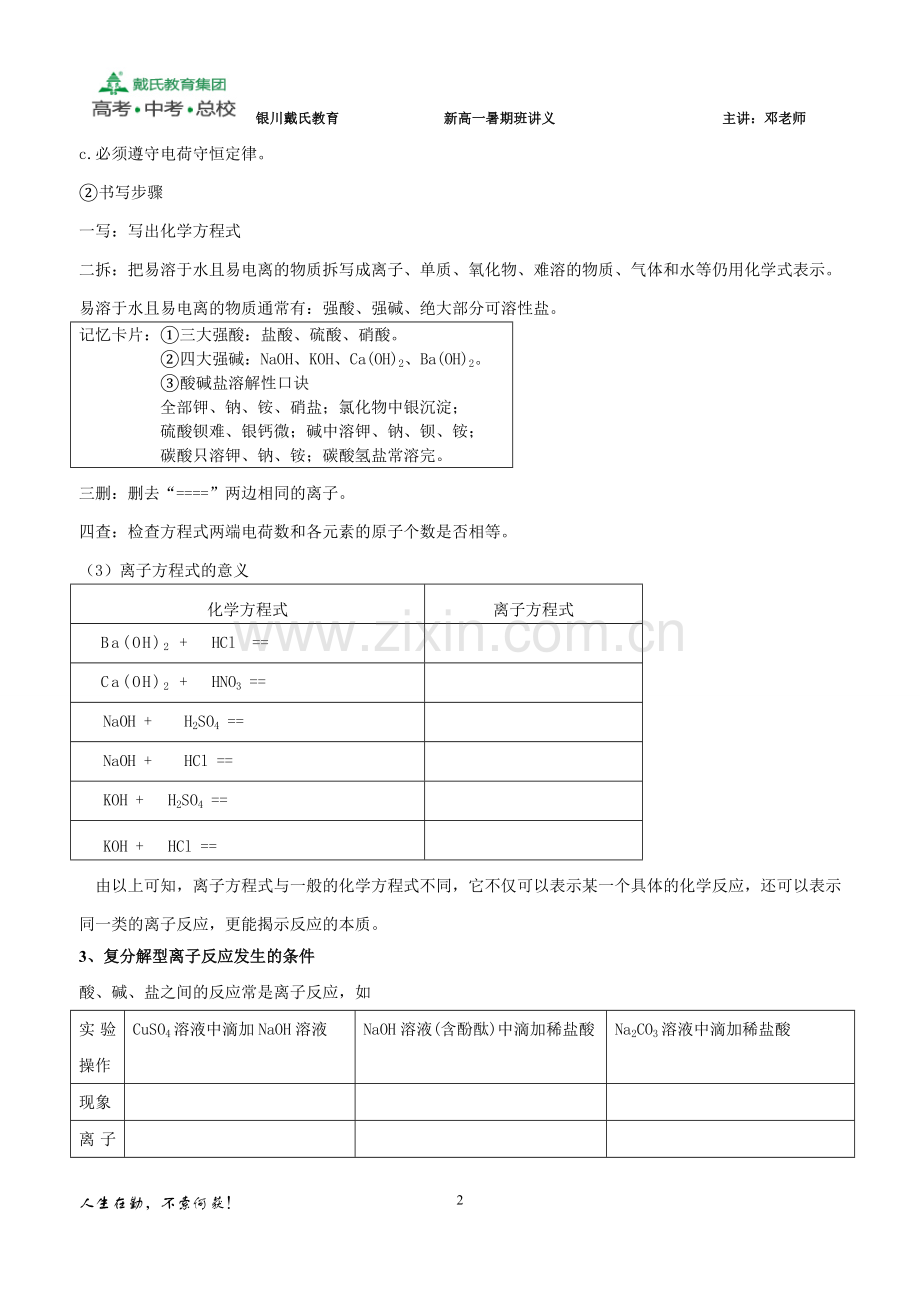 人教版必修一离子反应.doc_第2页