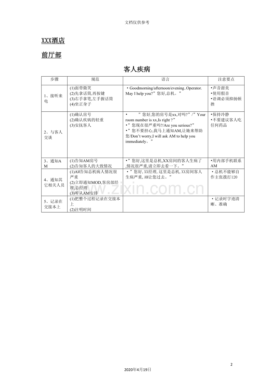 总台客人疾病管理流程.doc_第2页