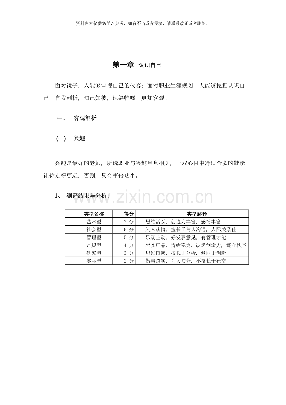 作品内文职业规划书样本.doc_第2页