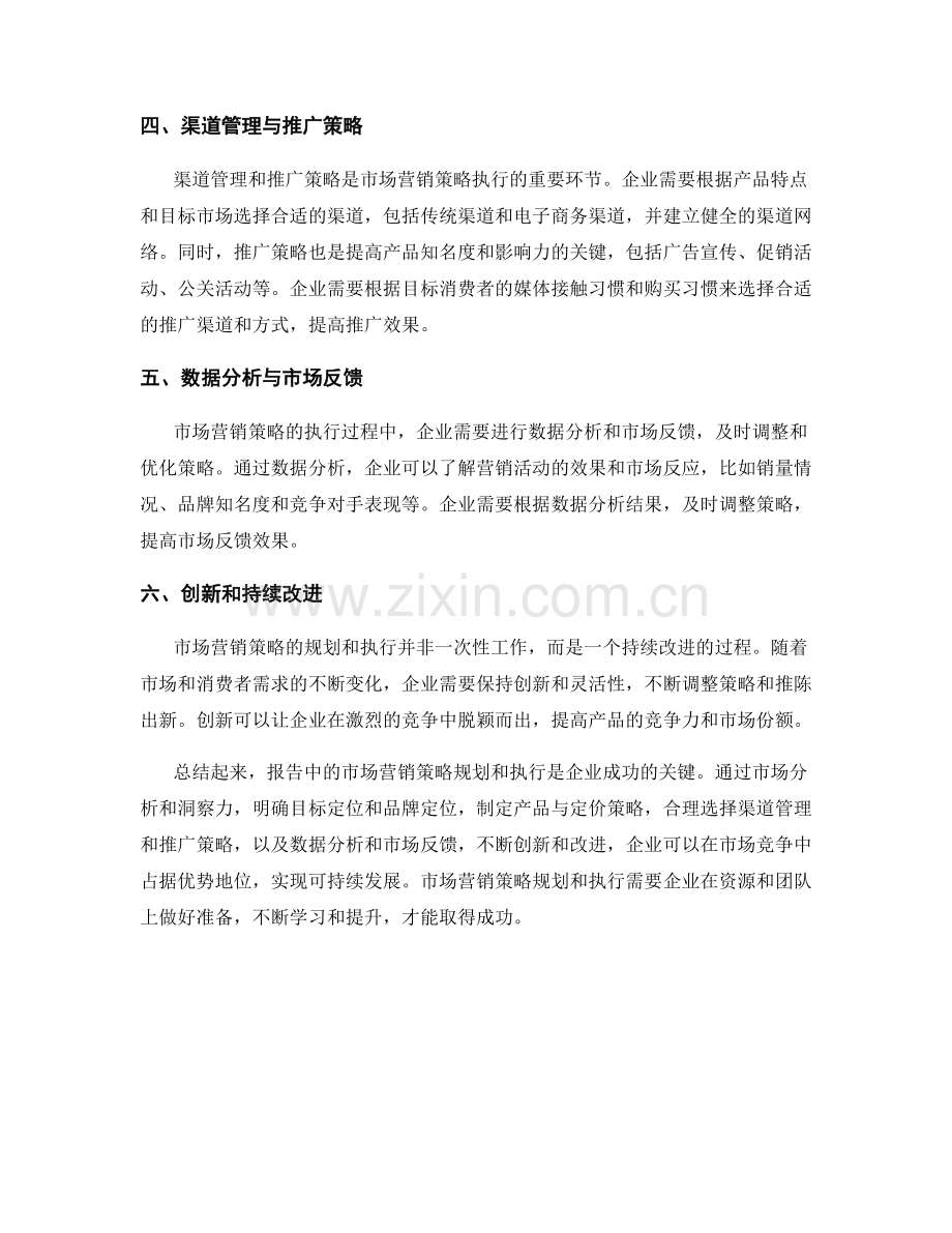 报告中的市场营销策略规划和执行.docx_第2页