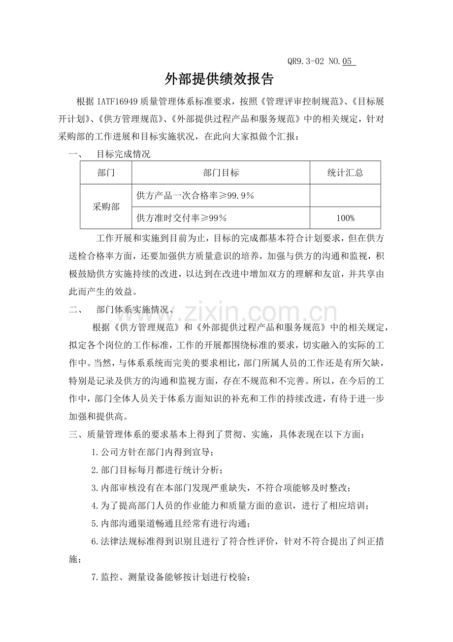 采购部外部供方绩效Q.docx_第1页