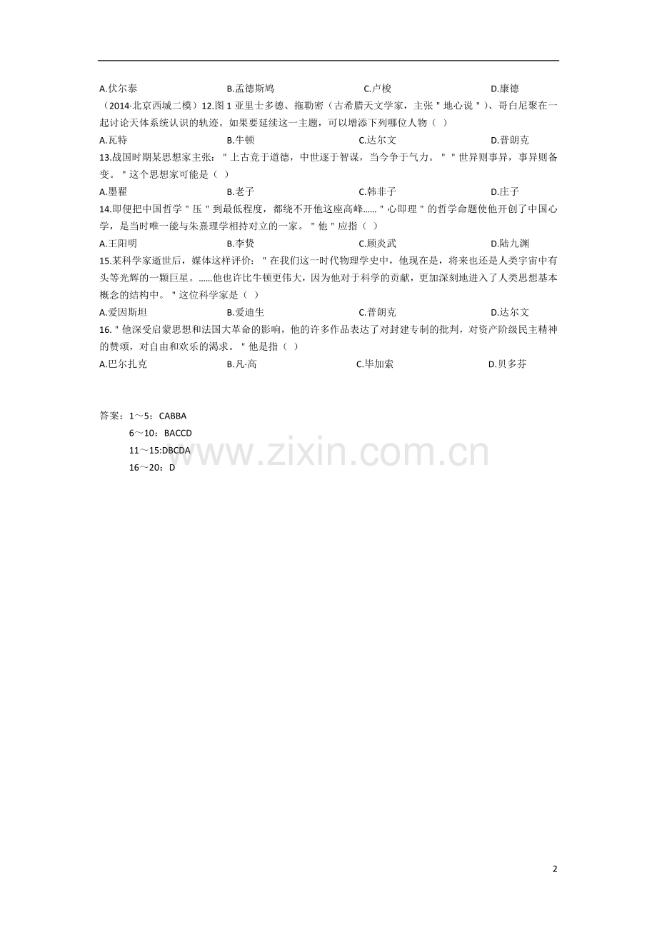 疯狂高考文综直通车qq.225148774【历史】历史专项之人物类.docx_第2页
