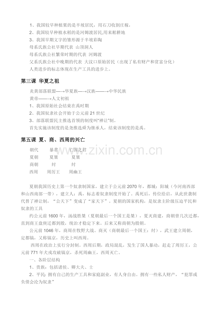 初一历史上册知识点总结.doc_第2页