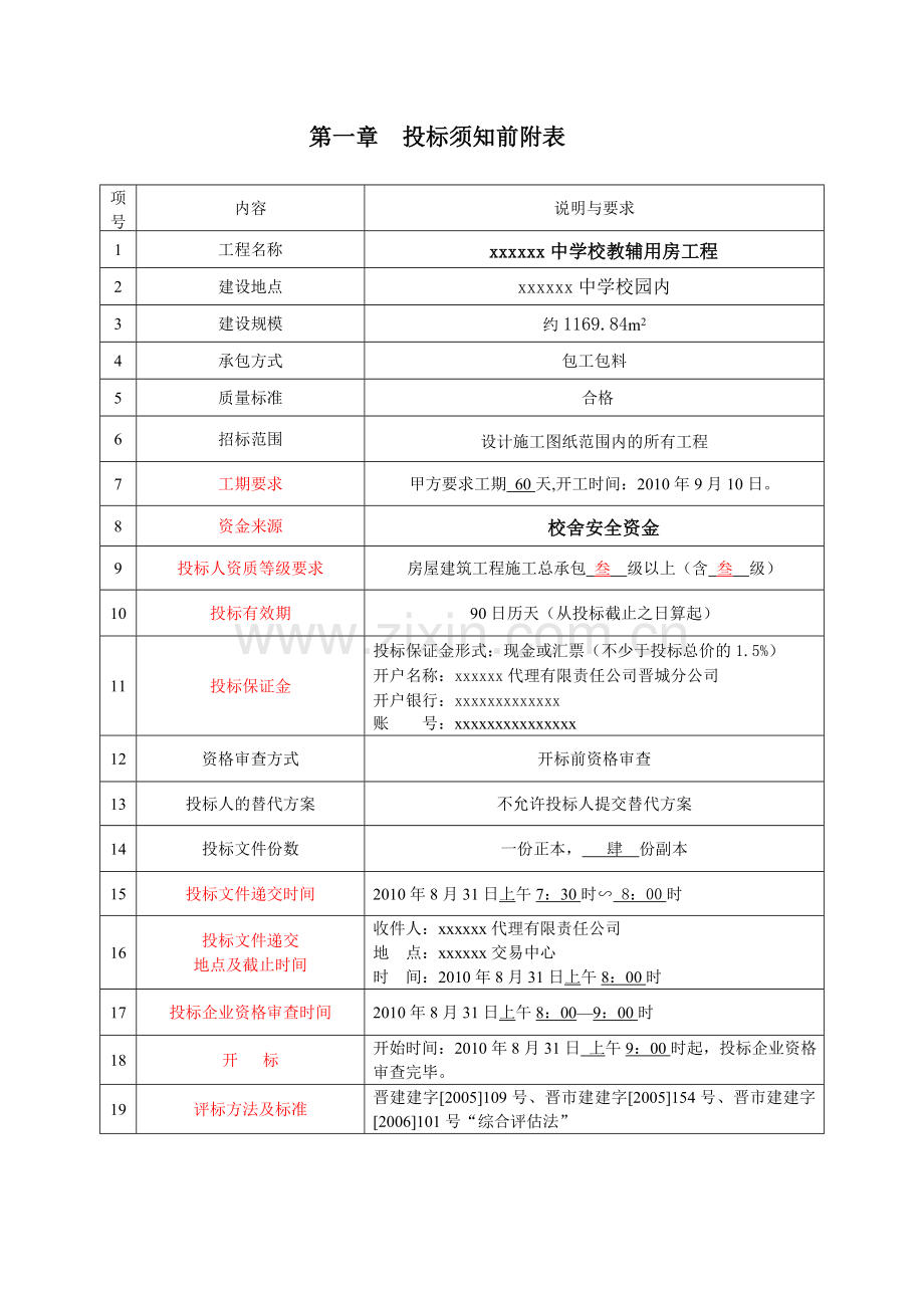 中学校教辅用房工程招标文件.doc_第1页