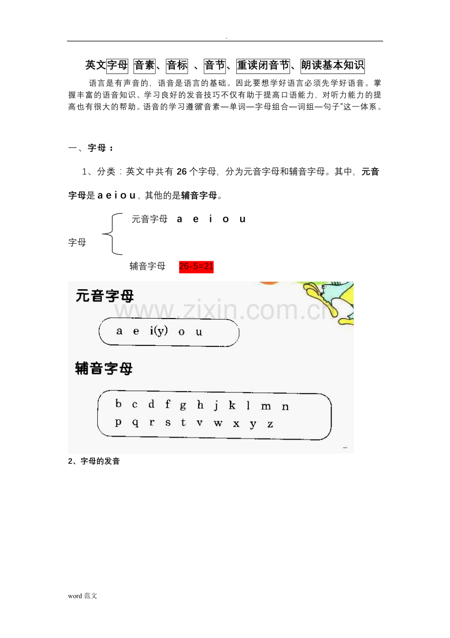 语音：音素、音节、音标--重读闭音节.doc_第1页