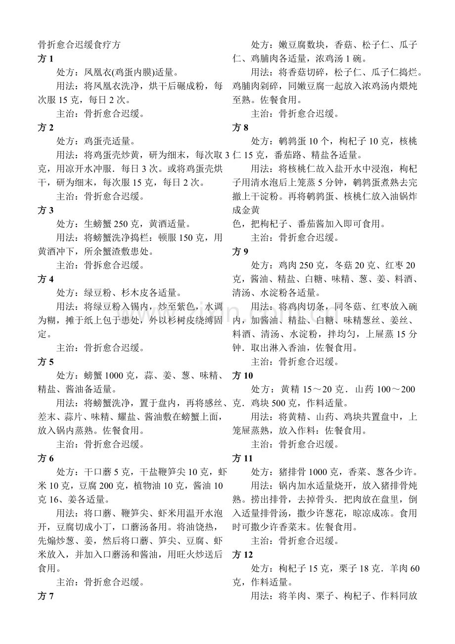 骨折愈合迟缓食疗方.doc_第1页