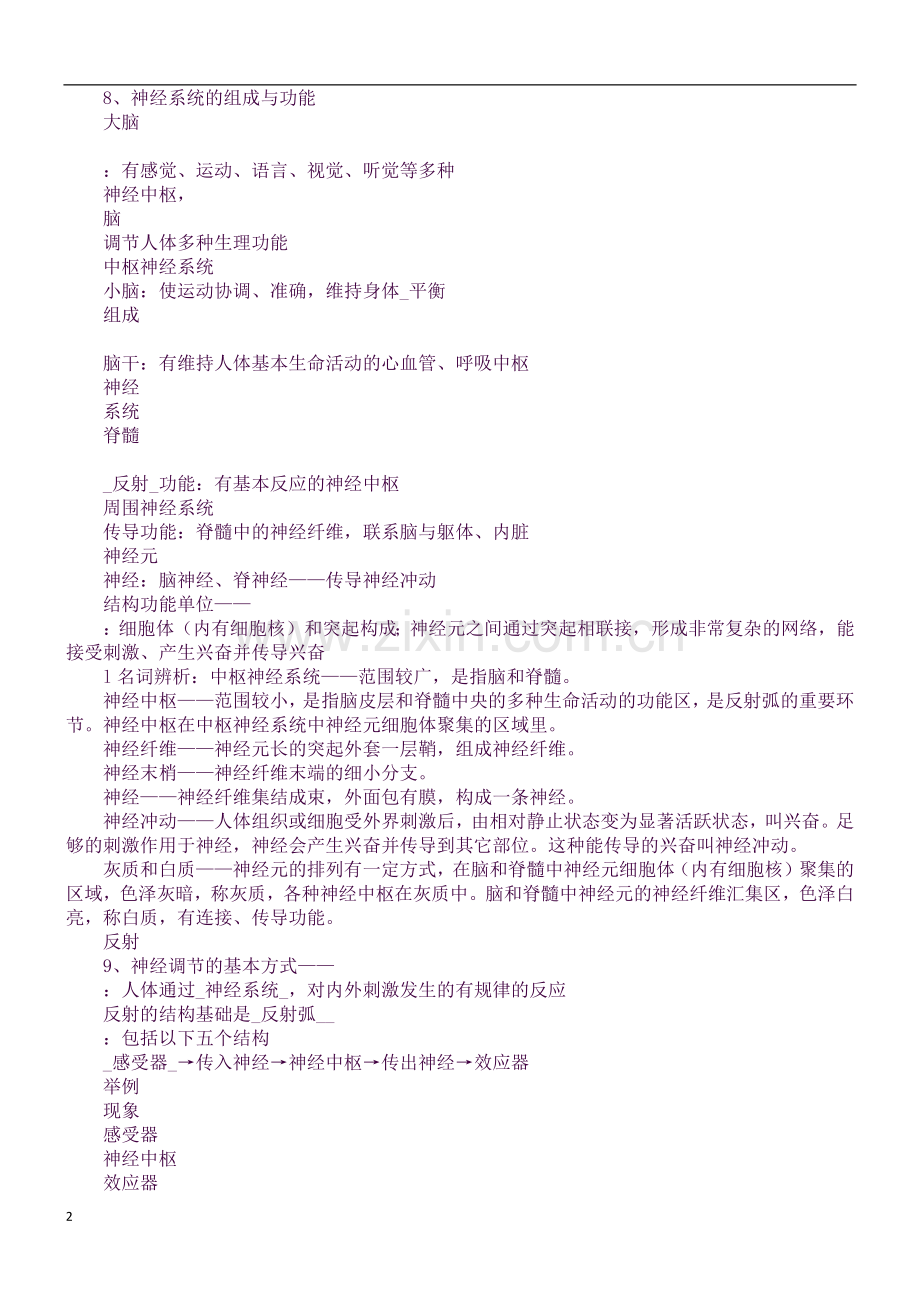 八年级生物上册重要知识点(第16章).docx_第2页