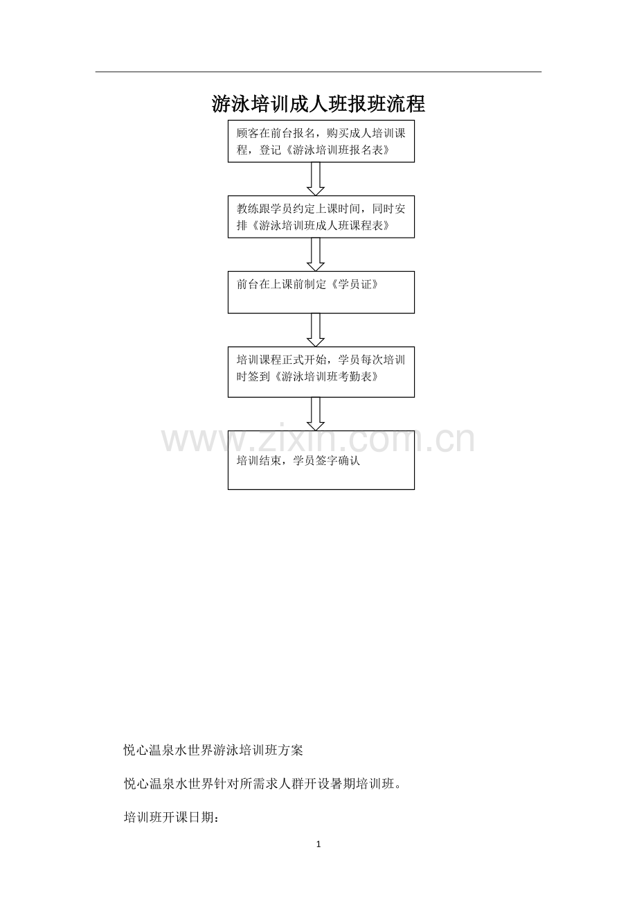 游泳成人培训流程及方案.pdf_第1页