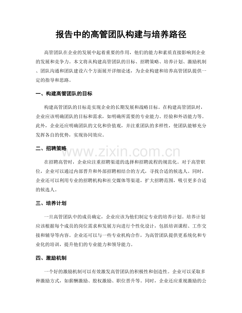 报告中的高管团队构建与培养路径.docx_第1页