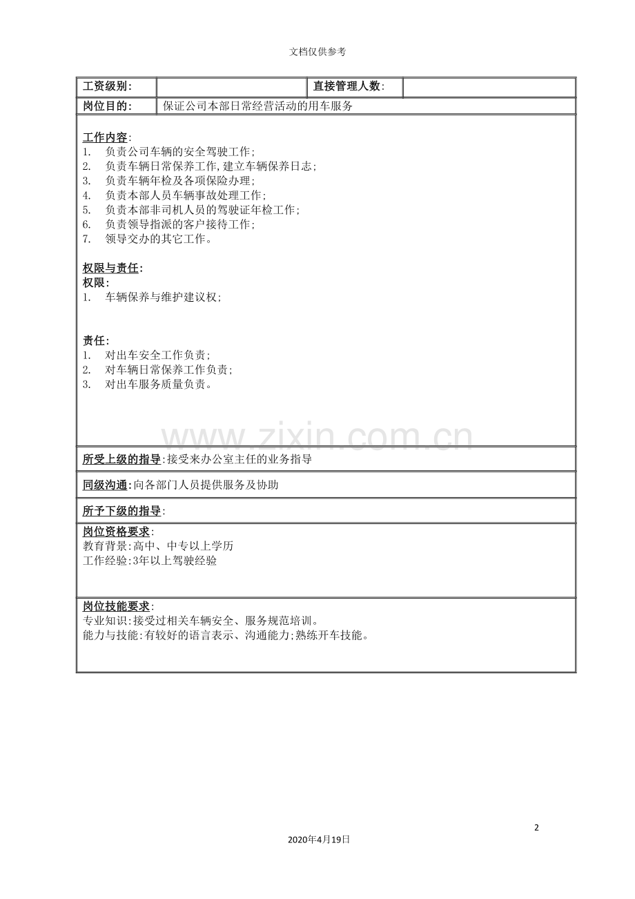 总裁办公室司机岗位职责.doc_第2页