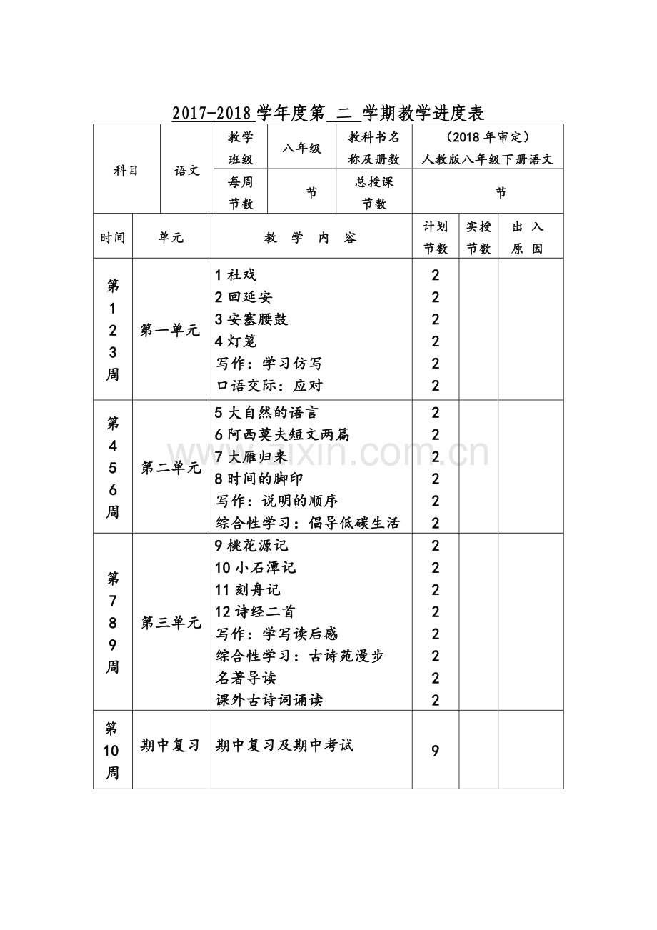 -2018新版部编版八年级下册语文教案(全册).doc_第1页