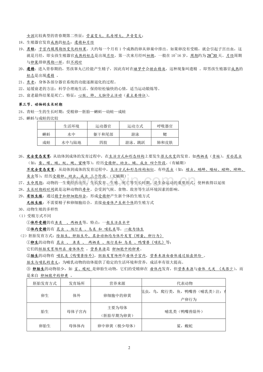 浙教版七年级下册科学知识点汇总复习整理版(3).doc_第2页