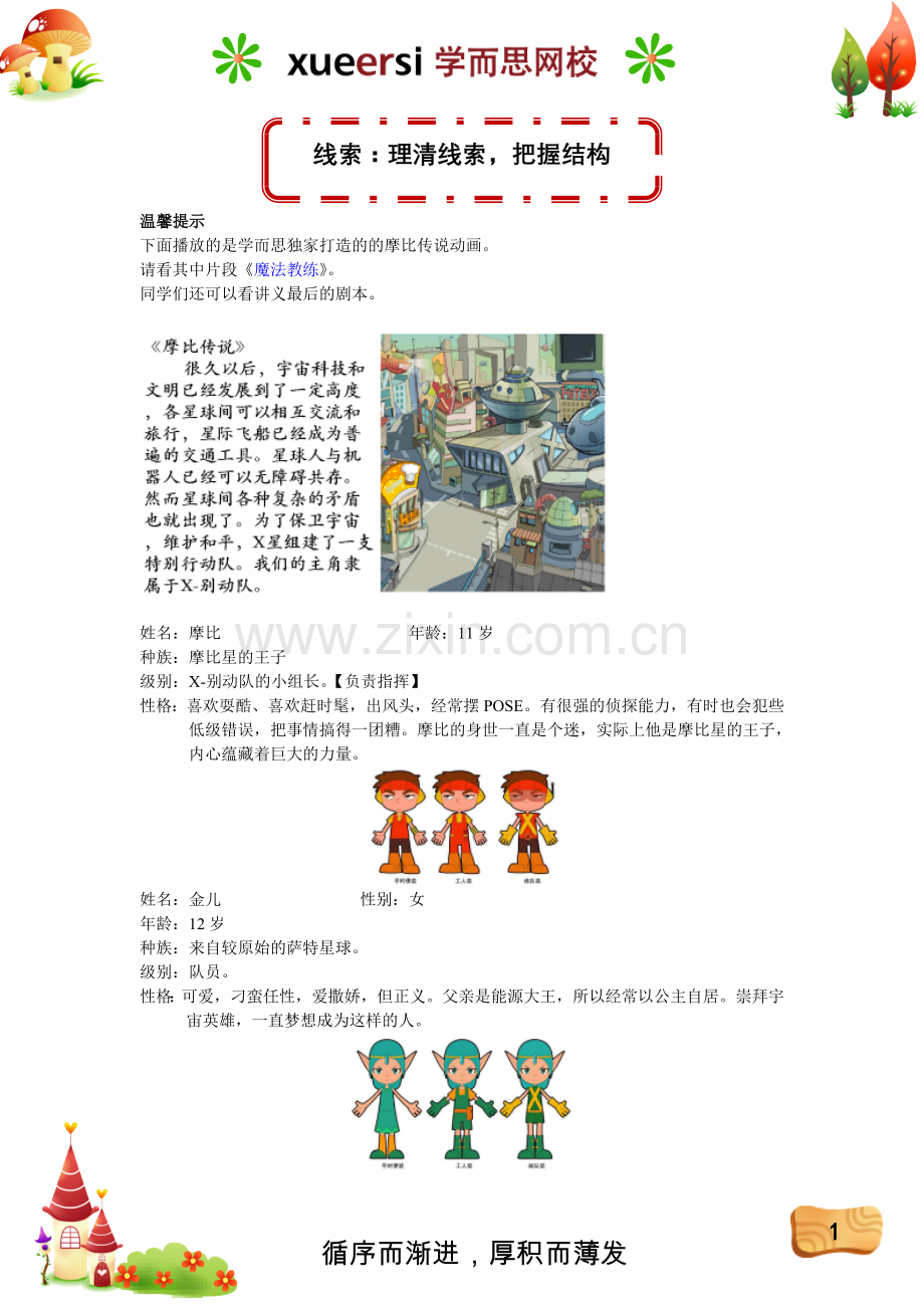 小学记叙文阅读考点线索.doc_第1页