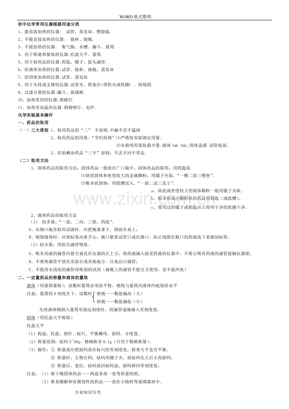 初中化学常用的化学仪器和名称图.doc_第1页