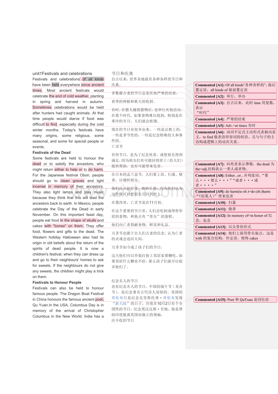 英语必修三festivalsaroundtheworld翻译.doc_第1页