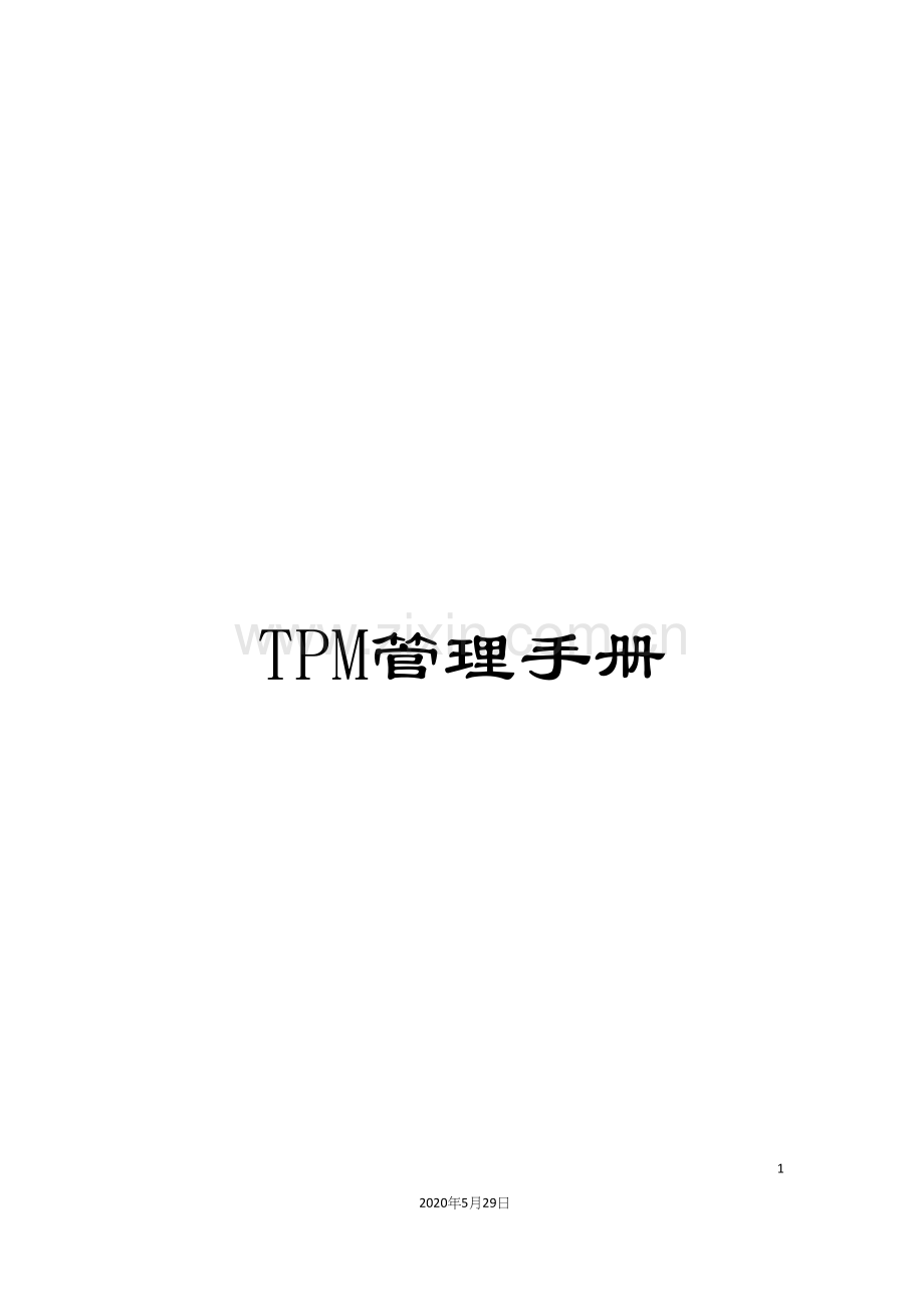 TPM管理手册.docx_第1页