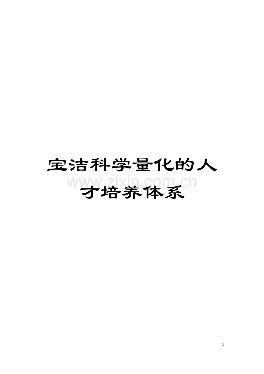 宝洁科学量化的人才培养体系模板.doc_第1页