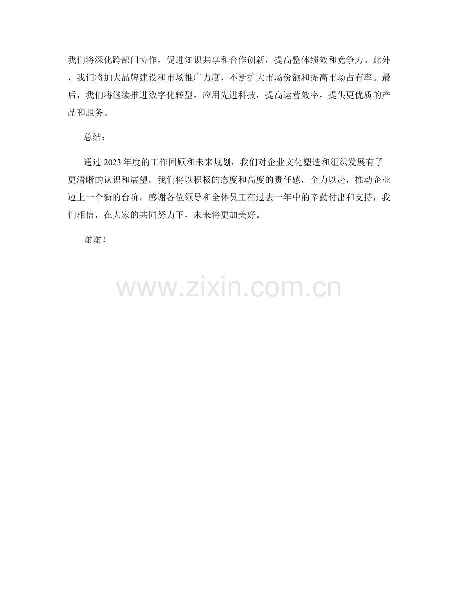 2023年度报告：企业文化塑造与组织发展情况及未来规划展望.docx_第2页