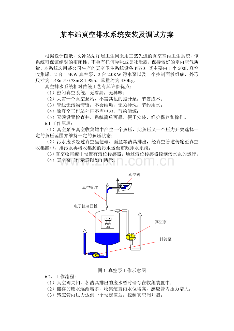 某车站真空排水系统安装及调试方案p.doc_第1页