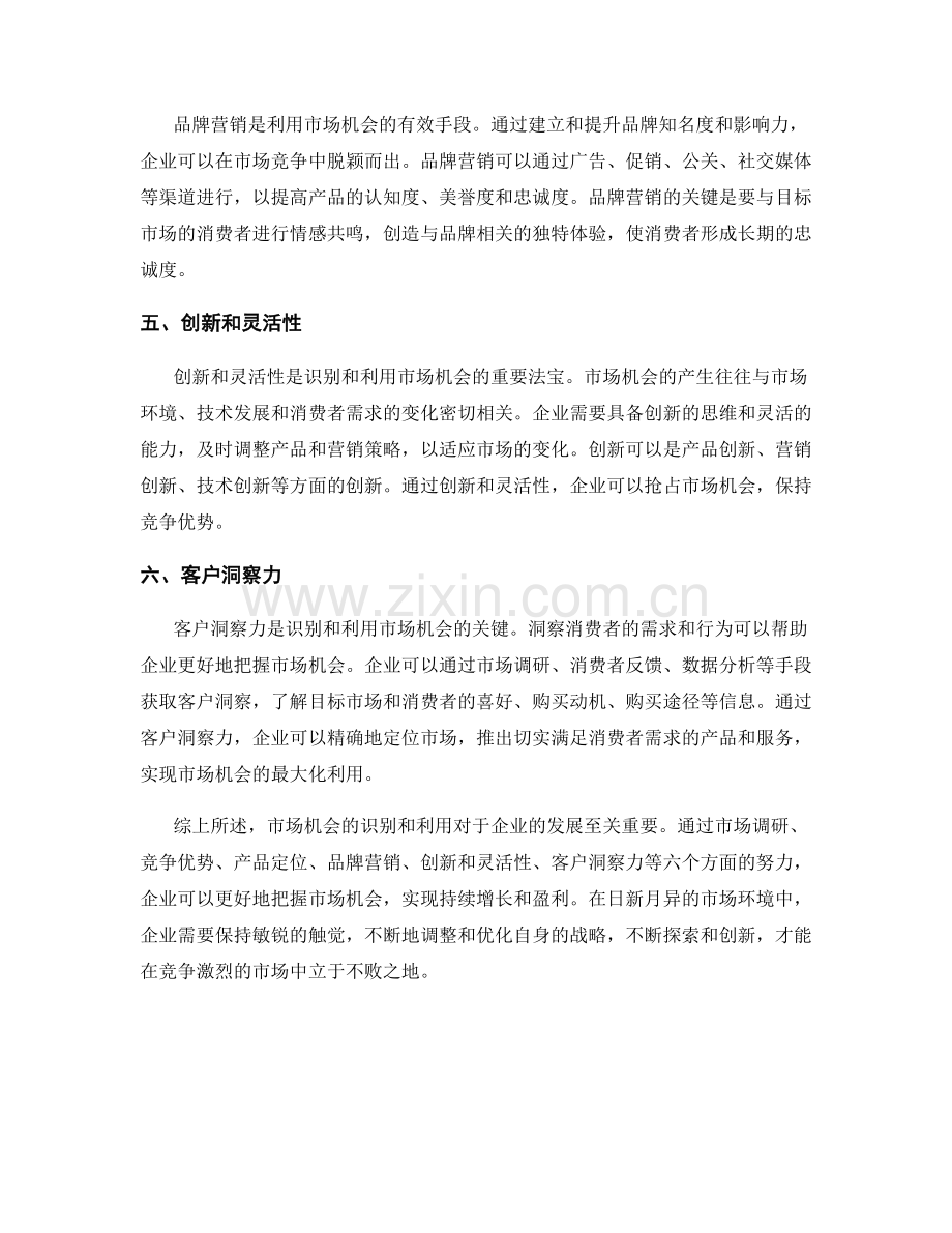 报告中如何识别和利用市场机会.docx_第2页