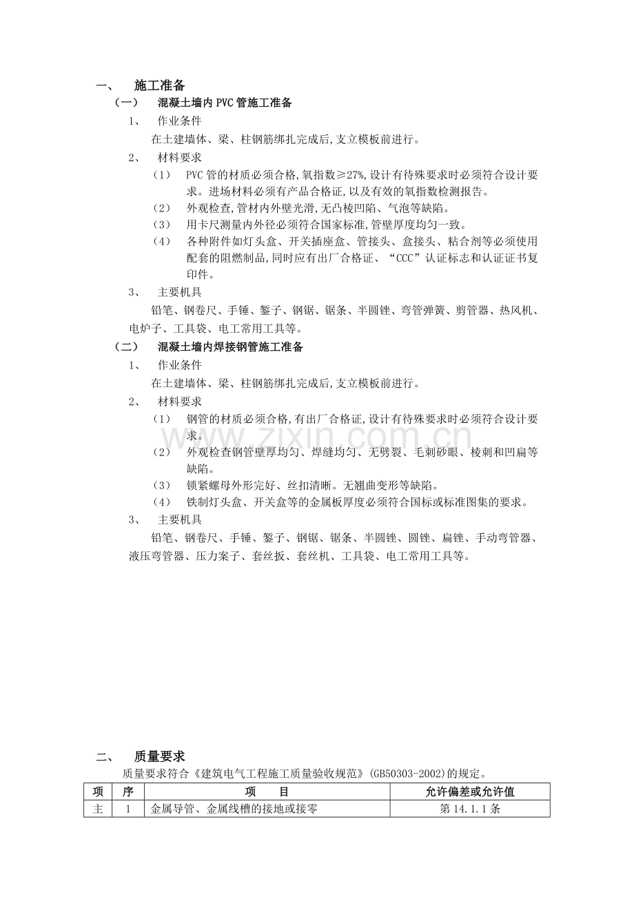 混凝土墙内管路敷设工程.doc_第1页