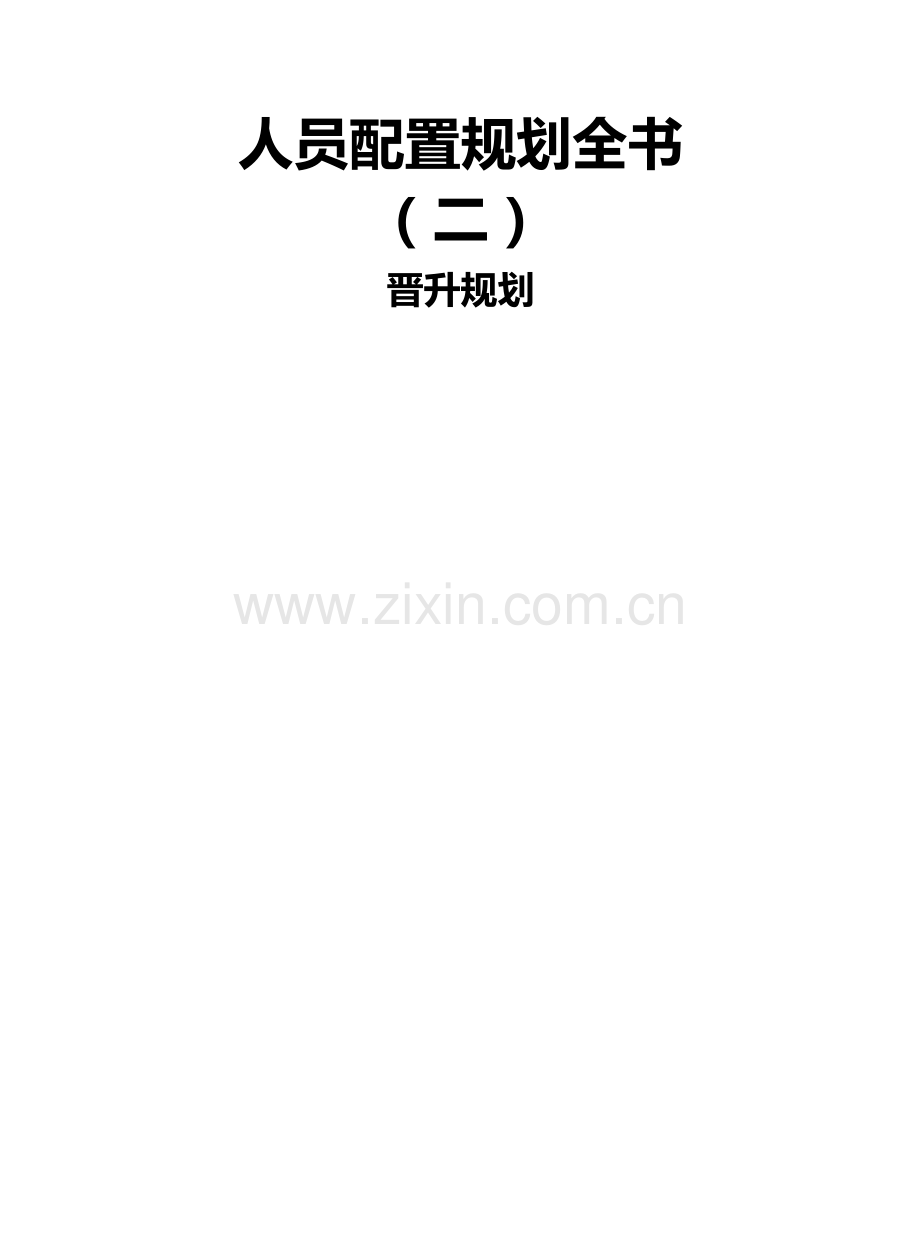 人员配置规划全书之晋升规划.docx_第1页