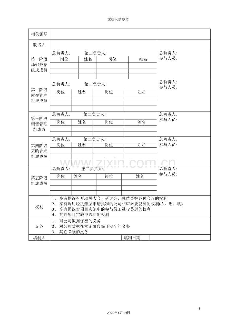 项目实施组织结构表格.doc_第2页