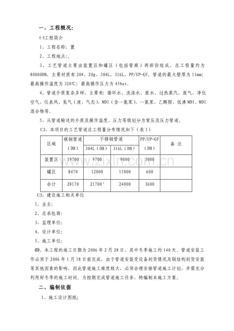 某工厂工艺管道施工方案.doc_第1页