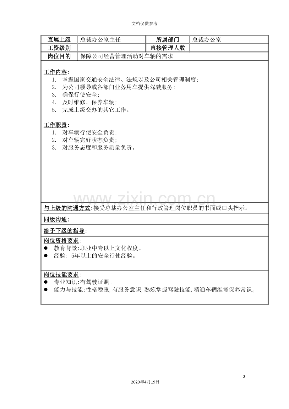 总裁办公室驾驶员岗位职责.doc_第2页