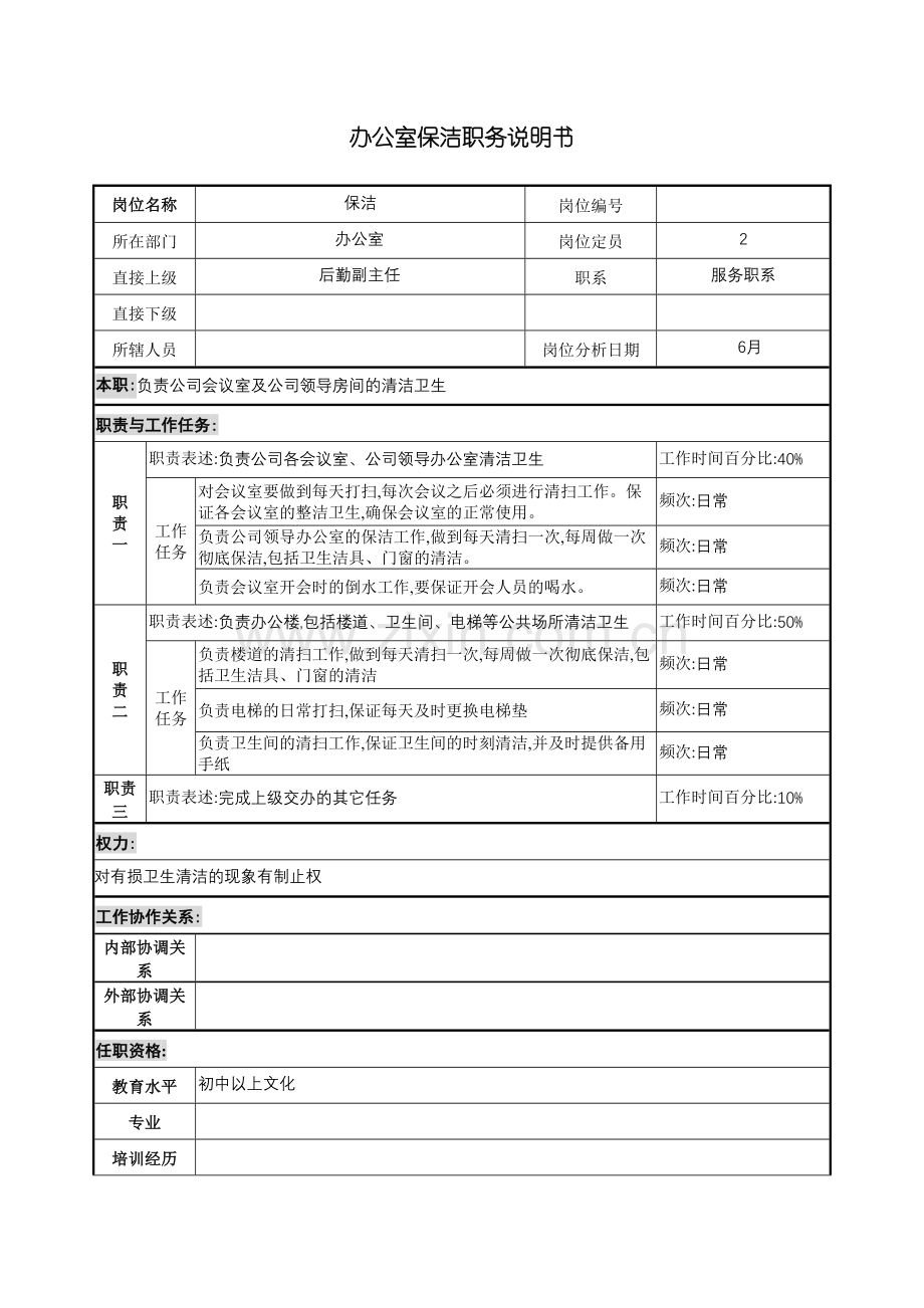 办公室保洁岗位说明书.doc_第2页