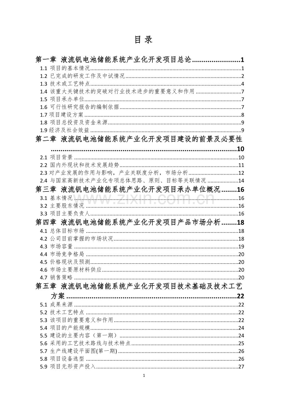 液流钒电池储能系统产业化开发项目可行性研究报告.doc_第2页