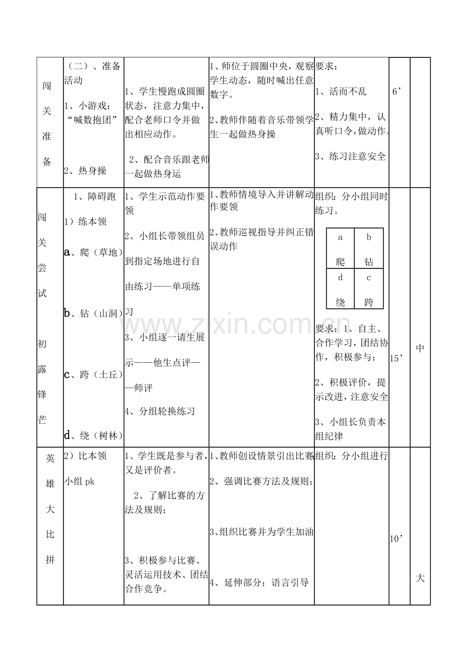 小学水平二体育《障碍跑》教案资料.doc_第2页