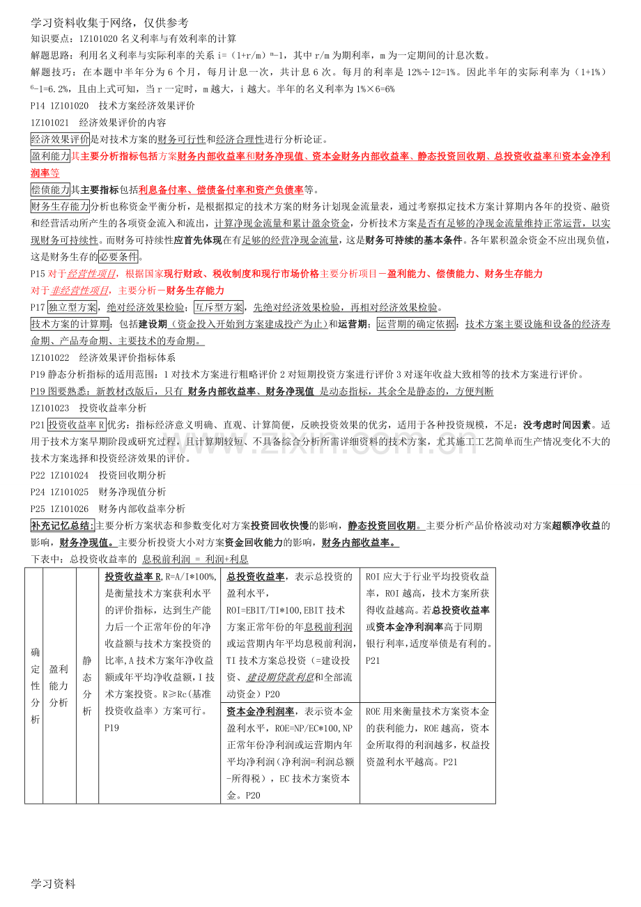 一建经济考点汇总(掌握必过).doc_第2页