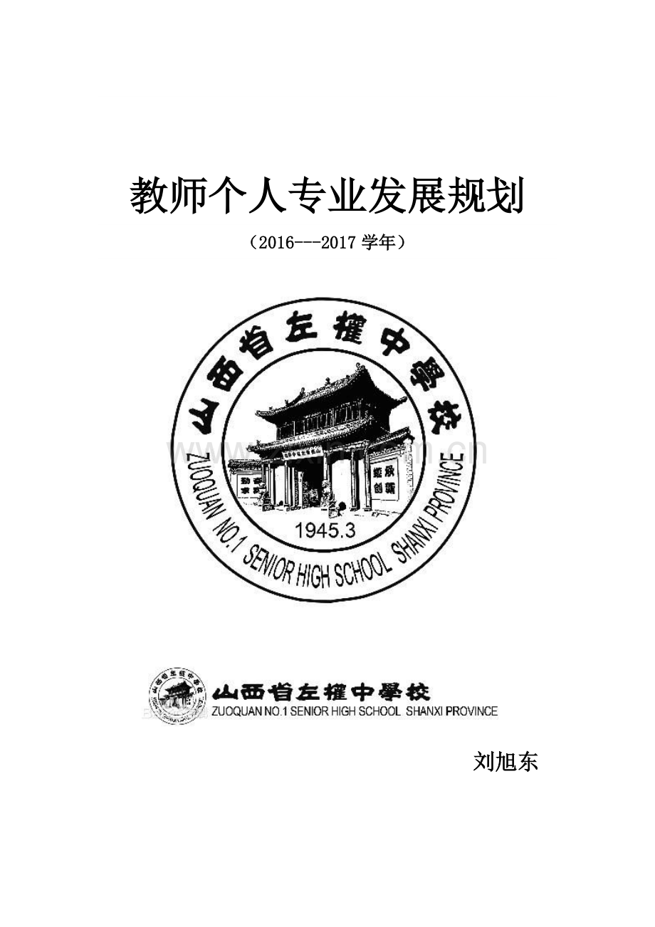 地理教师个人专业发展规划-(1).doc_第1页