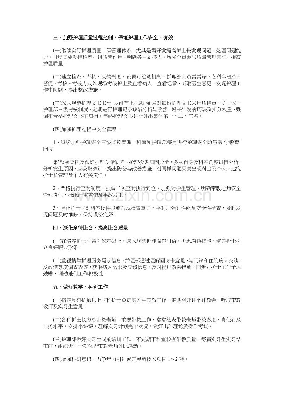 护理工作计划范文与政教处工作计划汇编.doc_第2页