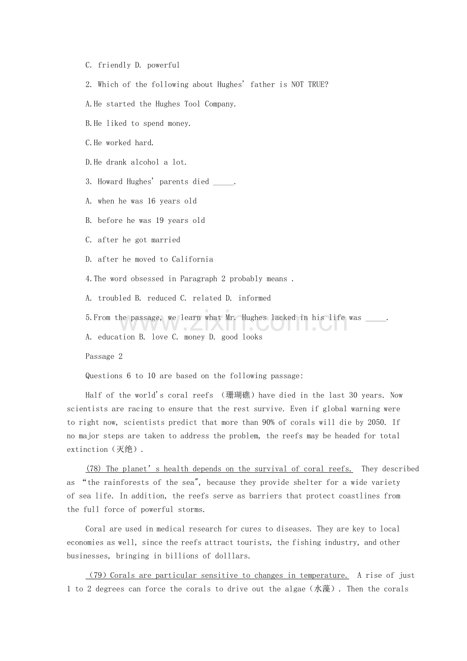 2017年5月北京地区成人本科学士学位英语统一考试真题与答案(校正).doc_第2页