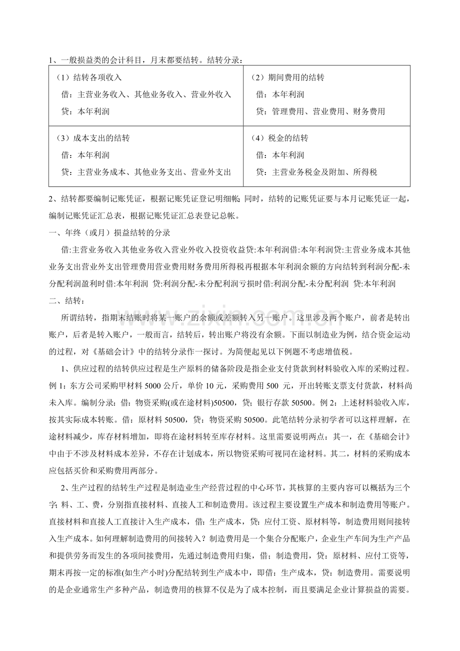 财务新手如何进行月结及年末结转.doc_第1页