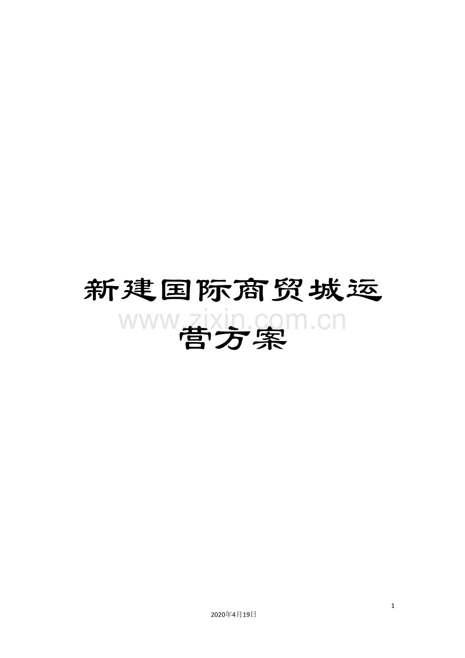 新建国际商贸城运营方案.doc_第1页