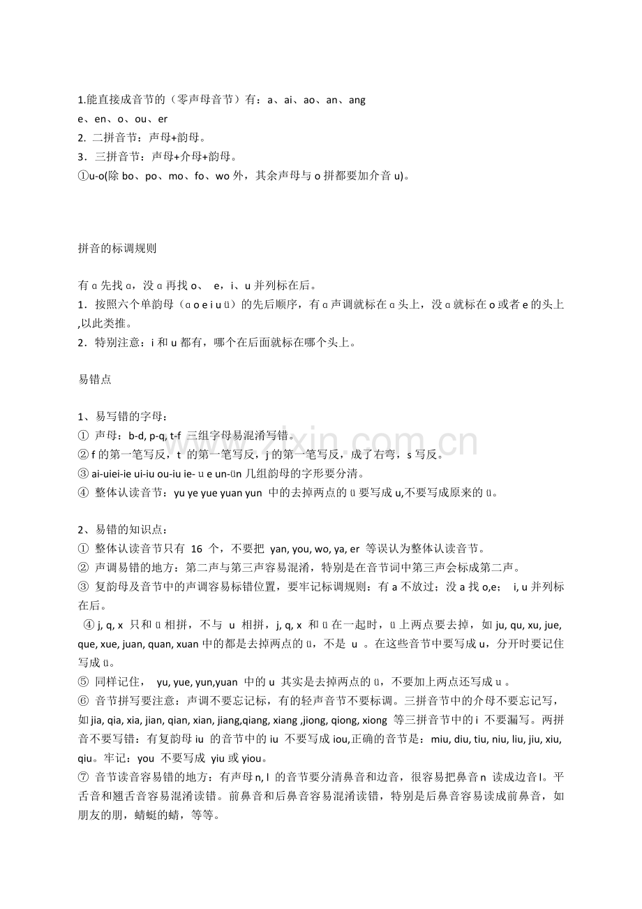 部编一年级语文(上册)知识要点盘点.docx_第2页