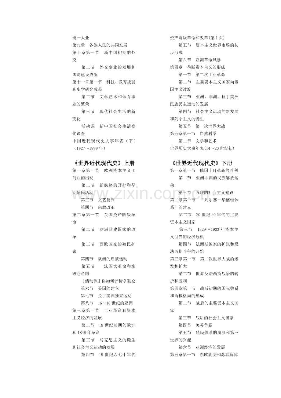 人教版高中历史目录.doc_第2页
