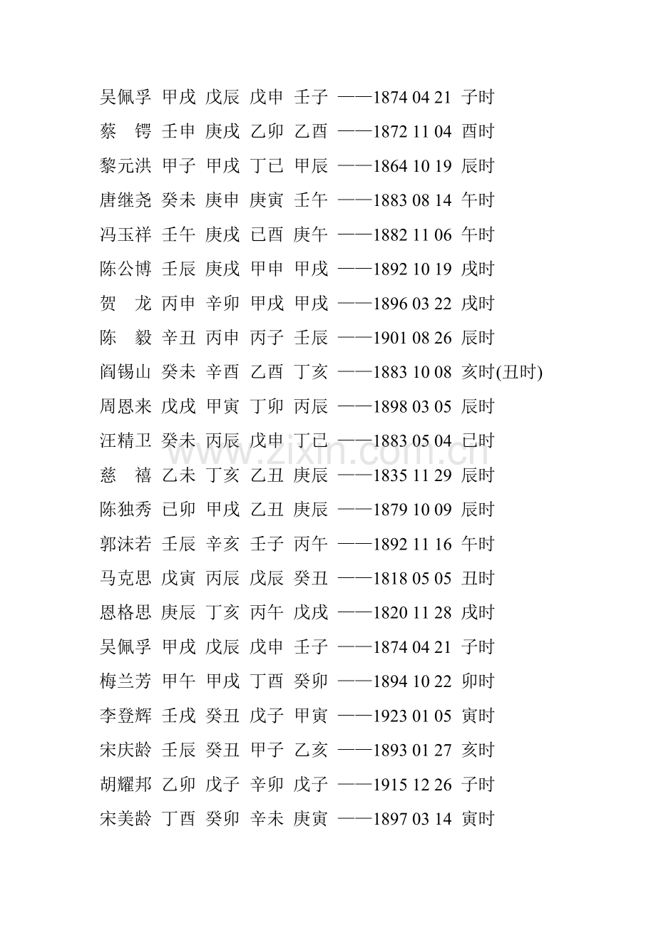 名人八字大全.doc_第2页