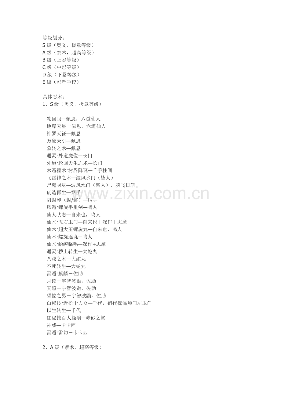 火影忍术大全.doc_第1页